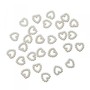 385 Perlenherzen offen Herz Perlen Streudeko creme ca. 1cm Tischdeko Hochzeit 