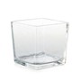 Vierkantgef Glas Eckard quadratisch eckig Pflanzgef Pflanztopf Topf 8cm klar 