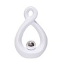 Wei�e Skulptur mit Silber Ball H 23cm B 15cm Keramik Dekoobjekt Kugel Deko Figur 
