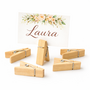 36 Tischkartenhalter Holz Klammern L3,5cm Zwicker Platzkarten W�scheklammern Platzkartenhalter