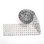1,8m Strassband 5cm silber Pailettenband 6-reihig Pyramidenform Dekoband 