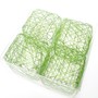 4 Drahtw�rfel Draht W�rfel 8cm Deko Tischdeko Kubus Drahtgeflecht gr�n
