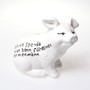 Sparschwein lustiger Spruch wei L ca.15cm H ca.12,5cm Spardose Spende arme Frau