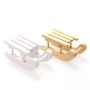 12 Deko Schlitten Holz mini 3,7cm Minischlitten Weihnachtsschlitten