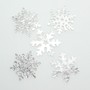 36 Streuteile Sterne Schneeflocke Acryl silber 3-4,5cm Winter Weihnacht Advent