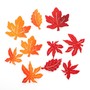 72 Streuteile Herbstlaub Filz Herbstbl�tter gemischt 3-4cm Blatt Bl�tter Ahorn