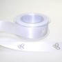 20m Satinband wei� 40mm breit mit Aufdruck Eheringe