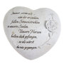 Trauerherz Rose + Spruch ca 20cmx19cm Herz Gedenk Grabherz Gedenkstein steinwei�