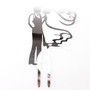 Cake Topper Tortenstecker Tortendeko Brautpaar Acryl Spiegel silber H18cm B10cm