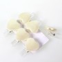 6 Zwicker Klammern Acryl Herz creme 2,5cm W�scheklammer Geschenkklammer Deko 