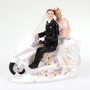 Brautpaar auf Roller Polyresin ca.13x6x12cm Tortenfigur Hochzeit 