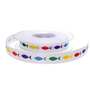 20m Dekoband Satin wei� bunte Fische 15mm breit Taufe Kommunion Firmung religi�s