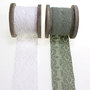 2m Leinenband B4,5cm Stickerei Spitze Borte Schleifenband Leinen Natur Band