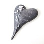 Trauerherz Gedenkherz Grabherz Fenja anthrazit ca.10x6,5x1,5cm Grabschmuck Herz 