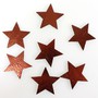 72 Sterne Streuteile Filz  4,5cm oben Lederoptik Weihnachten Streustern