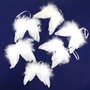 6 Federfl�gel Engelsfl�gel 9cm mit Schlaufe Feder Fl�gel wei� Deko Weihnachten
