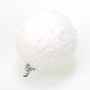 24 Weihnachtskugeln 60mm wei� Schneeball H�nger Baumschmuck Christbaumkugeln