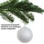 4 Weihnachtskugel Schneeball H�nger 100mm Baumschmuck Christbaum wei� Winter Kugeln