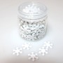 125 Schneeflocken Streuteile 2cm Polyresin Winter Weihnachten