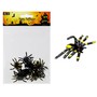 4 Deko Spinnen schwarz Deko Halloween ca 4x4cm Beine formbar Horror Party
