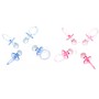 4 Deko Schnuller 7cm Acryl Streudeko Baby Taufe Geburt Baby Tischdeko blau oder rosa