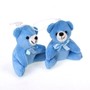 2 x Stoffb�r Pl�schbar 9cm mit Schleife und �se Teddyb�r Baby Geburt Taufe