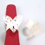 6 Serviettenringe wei� Papier Herz Tauben Serviettenhalter Hochzeit B2,7cm Herz 6,5cm