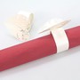 6 Serviettenringe wei� Papier Herz Tauben Serviettenhalter Hochzeit B2,7cm Herz 6,5cm