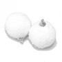 24 Christbaumkugeln 50mm Schneeball Weihnachtskugeln Kugeln wei� Winter snow