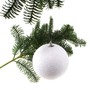 Weihnachtskugel 13,5cm wei� Schneeball H�nger Baumschmuck Christbaumkugel Winter