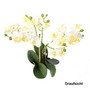 Phalaenopsis Orchidee 2 Rispen creme wei� k�nstlich H 60cm im Topf Kunstblume
