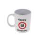 Becher Tasse 300ml runder Geburtstag Keramik 18. 30. 40. 50. Geburtstagstasse
