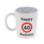 Becher Tasse 300ml runder Geburtstag Keramik 18. 30. 40. 50. Geburtstagstasse