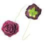 8 Rosen Schaumbl�te mit Drahtstiel ca L 27cm  10cm Foam Rosenkopf Bl�te k�nstl.