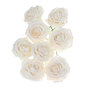 8 Rosen Schaumbl�te mit Drahtstiel ca L 27cm  10cm Foam Rosenkopf Bl�te k�nstl.