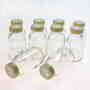 10 Glasflaschen mini H6cm 3cm Lochdeckel  ca20ml Flasche Glas Minivase Vase