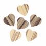 48 Herzen Holz 2,5cm Maserung Streudeko Holzherzen Streuherzen Deko Tischdeko
