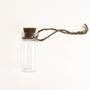 8 Glasflaschen mini H5,5cm 2cm Korken + Aufhnger  ca10ml Flasche Glas Wunschglas