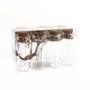 8 Glasflaschen mini H5,5cm 2cm Korken + Aufhnger  ca10ml Flasche Glas Wunschglas