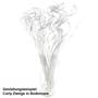  ca. 50 St�ck Twisted Curly Zweige ca 65cm wei� white wash silber Glitzer gelockt wellig Palmwedel �ste