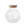 Terrarium H15cm 14cm offen Glasball Kugel Glas klar Korken Ballglas Pflanzgef