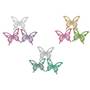 72 bunte Schmetterlinge ca 4cm Holz 3-farbig Butterfly Streuteile Deko Fr�hling