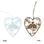 H�nger Herz mit Vogelpaar Metall Liebe ca. 12x10 cm wei� oder rost Fensterh�nger
