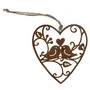 H�nger Herz mit Vogelpaar Metall Liebe ca. 12x10 cm wei� oder rost Fensterh�nger