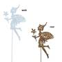Stecker Elfe Fee schwebend L31,5cm Metall Garten Deko Stab Elfenstecker