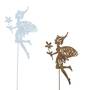 Stecker Elfe Fee schwebend L31,5cm Metall Garten Deko Stab Elfenstecker