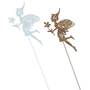 Stecker Elfe Fee schwebend L31,5cm Metall Garten Deko Stab Elfenstecker