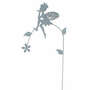 Stecker Elfe Fee auf Zweig Metall L44,5cm weiss grau oder rost Garten Deko Pick Stab