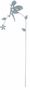Stecker Elfe Fee auf Zweig Metall L44,5cm weiss grau oder rost Garten Deko Pick Stab