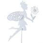 Stecker Elfe Fee Pusteblume Metall L60cm rost oder wei� Garten Deko Pick Stab